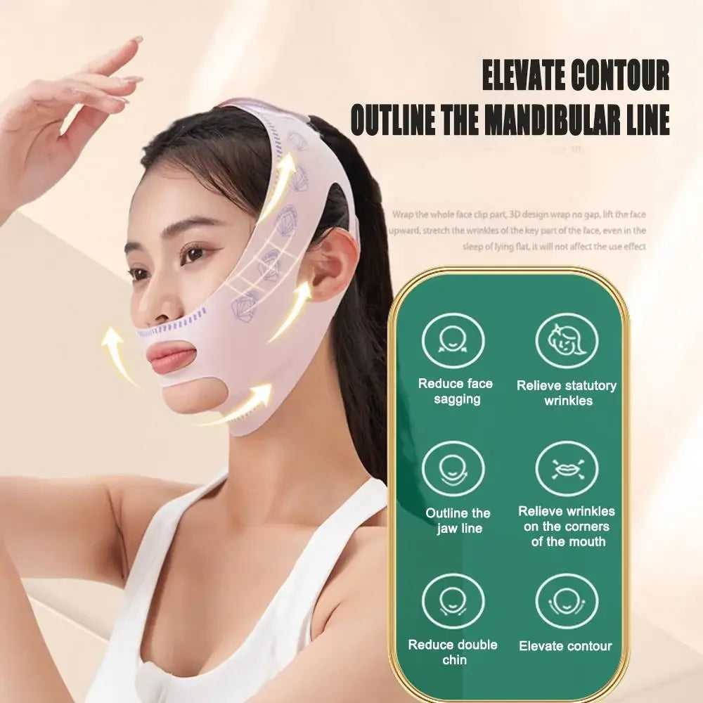 Chin & Cheek Slimming Bandage – V Shaper V-Line Lifting Mask, Face Lifting Anti-Wrinkle Sleeping Strap