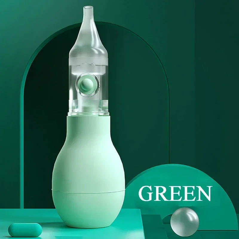 Soft Baby Nasal Aspirator – Anti-Backflow Silicone Nose Sucker, Newborn Safe Air-Pump Nose Cleaner