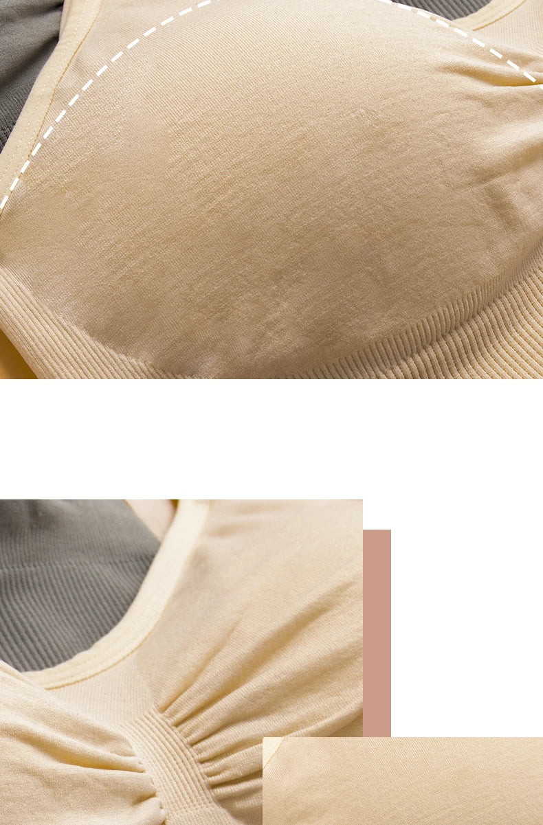 High Quality Plus Size Nursing Bra – Breathable Seamless Maternity Breastfeeding Bra, Wire-Free Push-Up Support