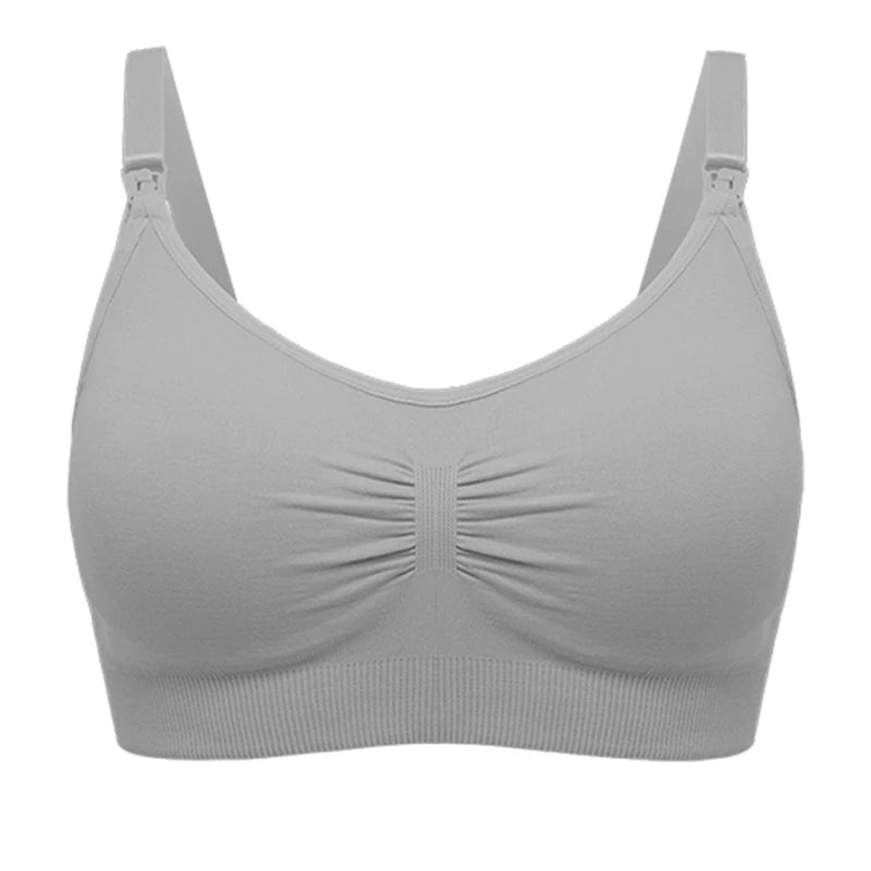High Quality Plus Size Nursing Bra – Breathable Seamless Maternity Breastfeeding Bra, Wire-Free Push-Up Support
