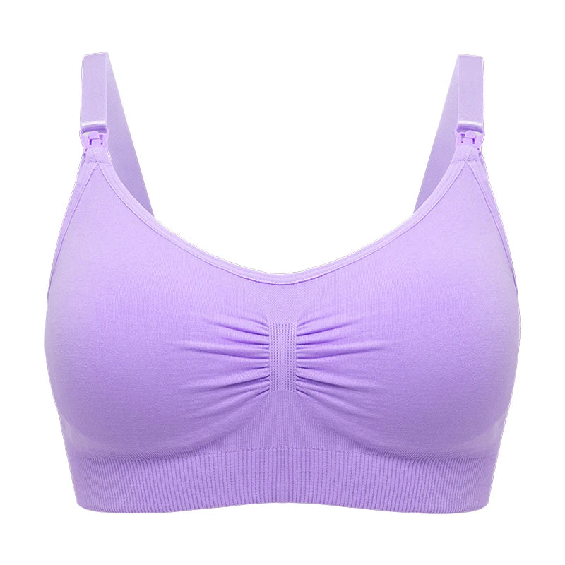 High Quality Plus Size Nursing Bra – Breathable Seamless Maternity Breastfeeding Bra, Wire-Free Push-Up Support