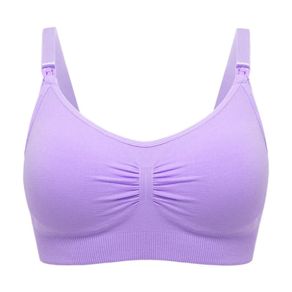 High Quality Plus Size Nursing Bra – Breathable Seamless Maternity Breastfeeding Bra, Wire-Free Push-Up Support