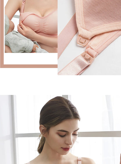 High Quality Plus Size Nursing Bra – Breathable Seamless Maternity Breastfeeding Bra, Wire-Free Push-Up Support