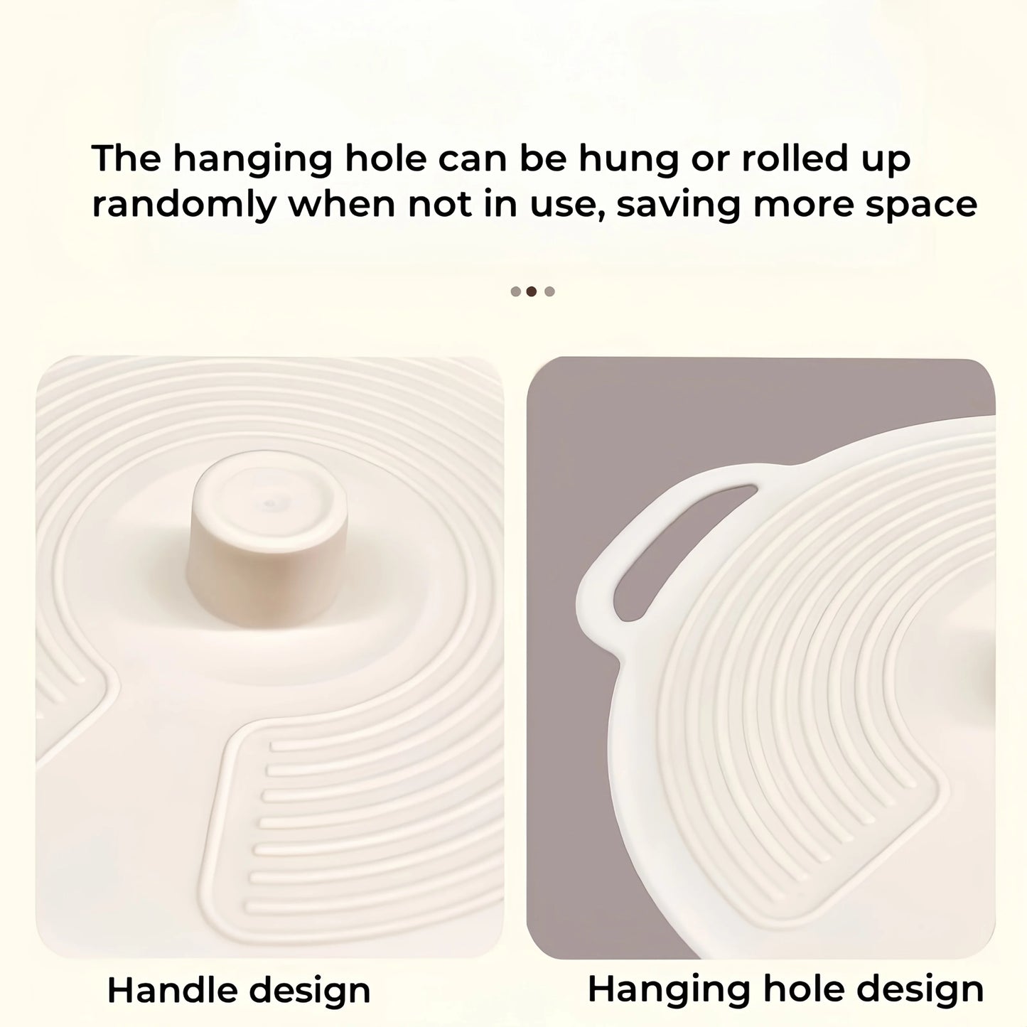 3Pcs Dustproof Bowl Covers Silicone Fresh-Keeping Lids Set with Handle | Universal Pot Lid & Microwave Oven Splatterproof Cover