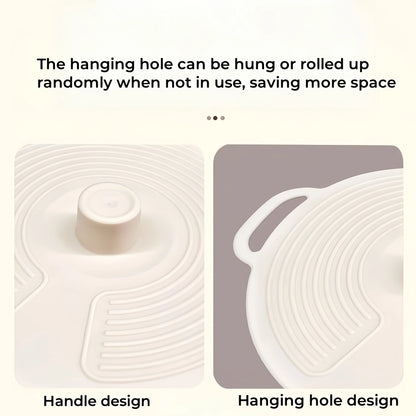 3Pcs Dustproof Bowl Covers Silicone Fresh-Keeping Lids Set with Handle | Universal Pot Lid & Microwave Oven Splatterproof Cover