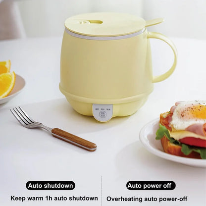 500ml Mini Electric Kettle Smart Health Cup | Multi-Function Heating & Stew Cup for Office & Home