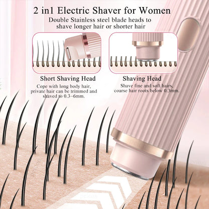Women’s Electric Bikini Trimmer | Painless Body & Facial Shaver