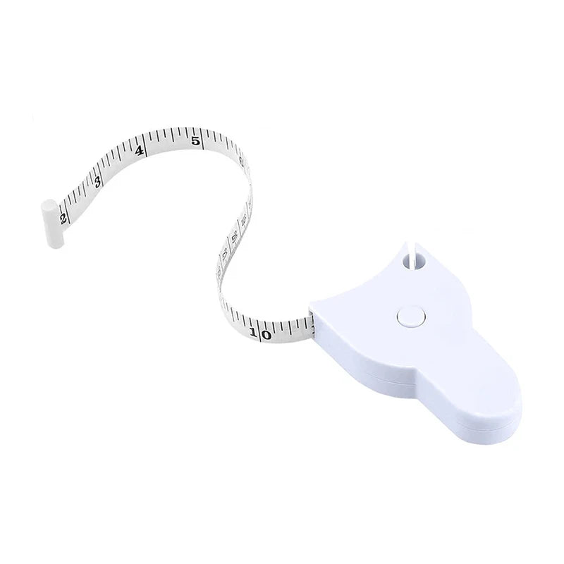 150cm Automatic Retractable Body Measuring Tape | Fitness Waist, Arm & Chest Measure (CM & Inch)