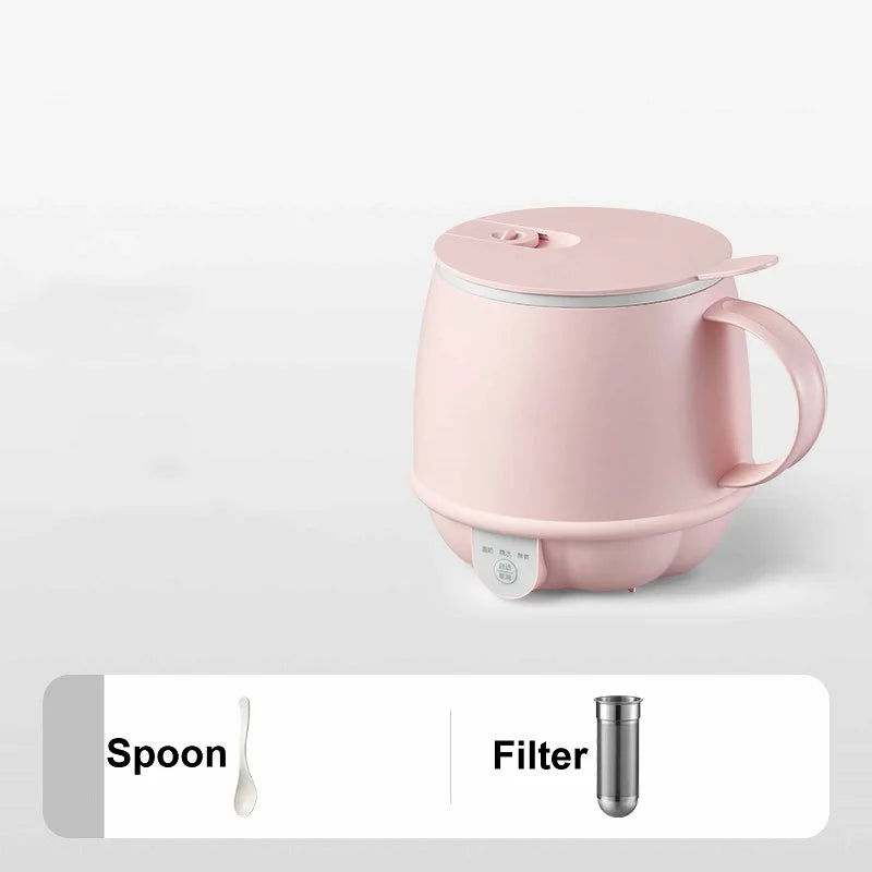 500ml Mini Electric Kettle Smart Health Cup | Multi-Function Heating & Stew Cup for Office & Home