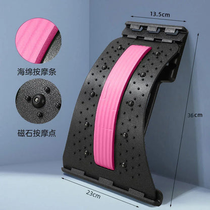 Lumbar Stretcher Device for Lower Back Pain – Yoga Spine Correction & Chiropractic Back Support Pillow