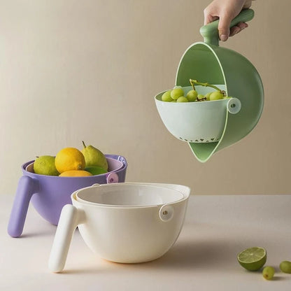 One-Hand Swivel | Detachable | Multi-Purpose Fruit & Vegetable Cleaner