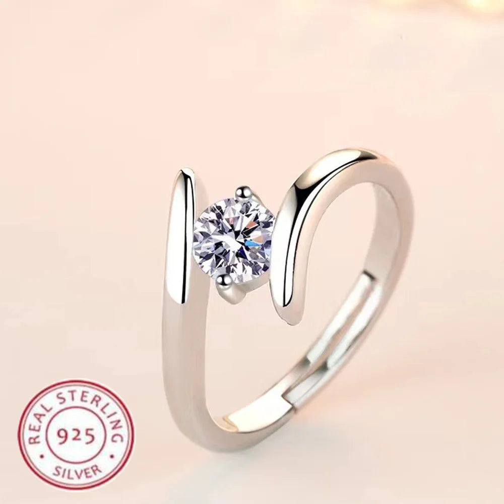 Luxury Geometric Cocktail Ring, High Quality Wedding & Party Fine Jewelry Gift
