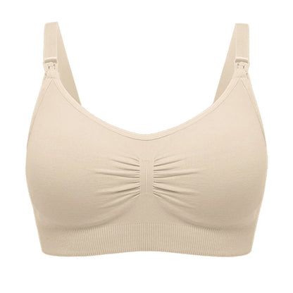 High Quality Plus Size Nursing Bra – Breathable Seamless Maternity Breastfeeding Bra, Wire-Free Push-Up Support