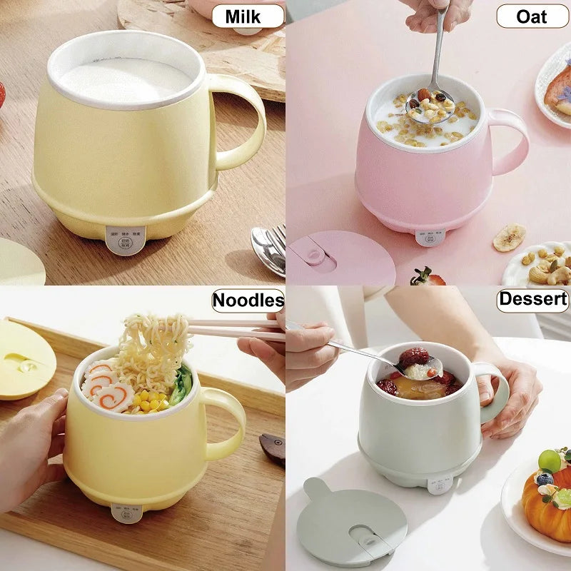500ml Mini Electric Kettle Smart Health Cup | Multi-Function Heating & Stew Cup for Office & Home