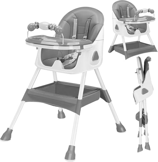 Foldable Baby High Chair with Toy Rack – E500