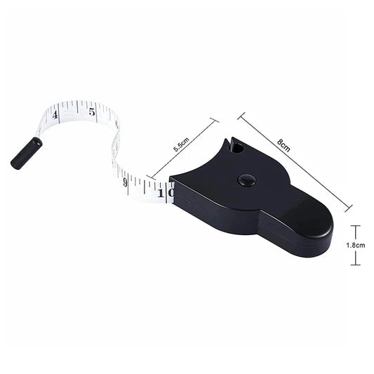 150cm Automatic Retractable Body Measuring Tape | Fitness Waist, Arm & Chest Measure (CM & Inch)