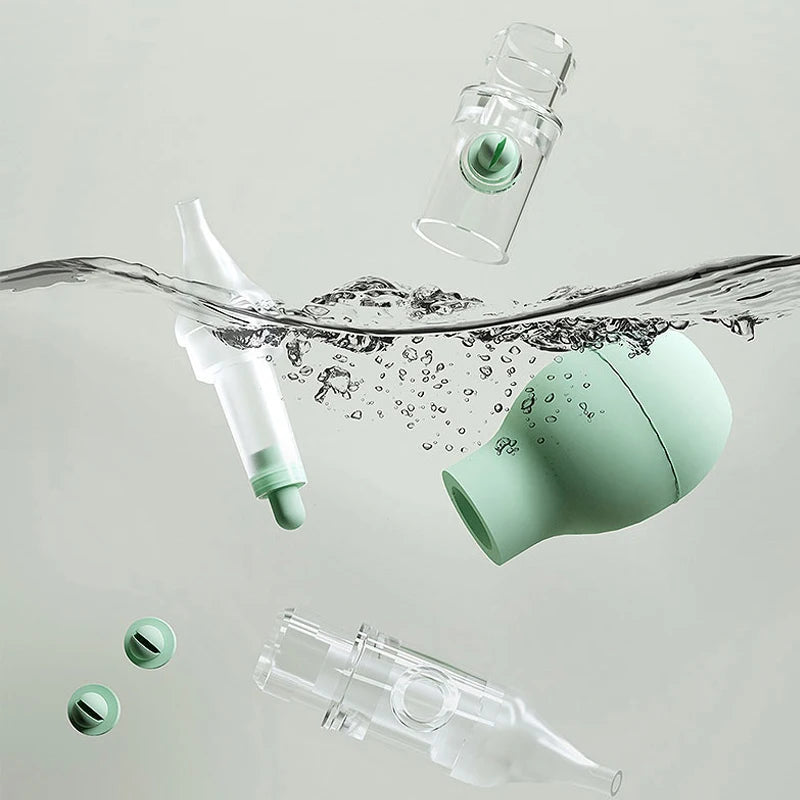 Soft Baby Nasal Aspirator – Anti-Backflow Silicone Nose Sucker, Newborn Safe Air-Pump Nose Cleaner
