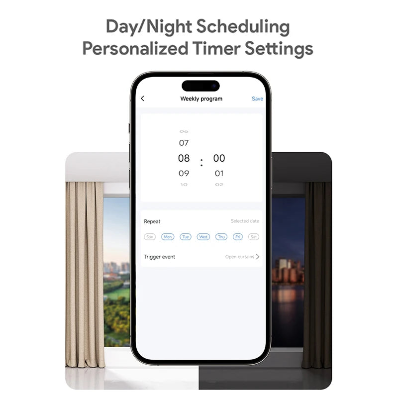 Tuya Smart Curtain Robot Motor with Hooks | Bluetooth / Zigbee Curtain Opener
