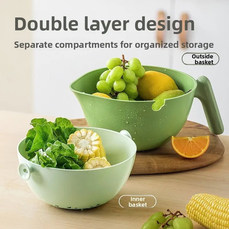 One-Hand Swivel | Detachable | Multi-Purpose Fruit & Vegetable Cleaner