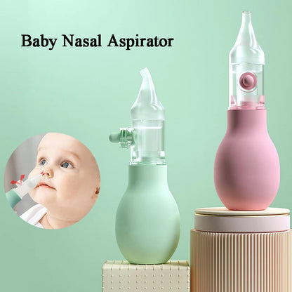 Soft Baby Nasal Aspirator – Anti-Backflow Silicone Nose Sucker, Newborn Safe Air-Pump Nose Cleaner