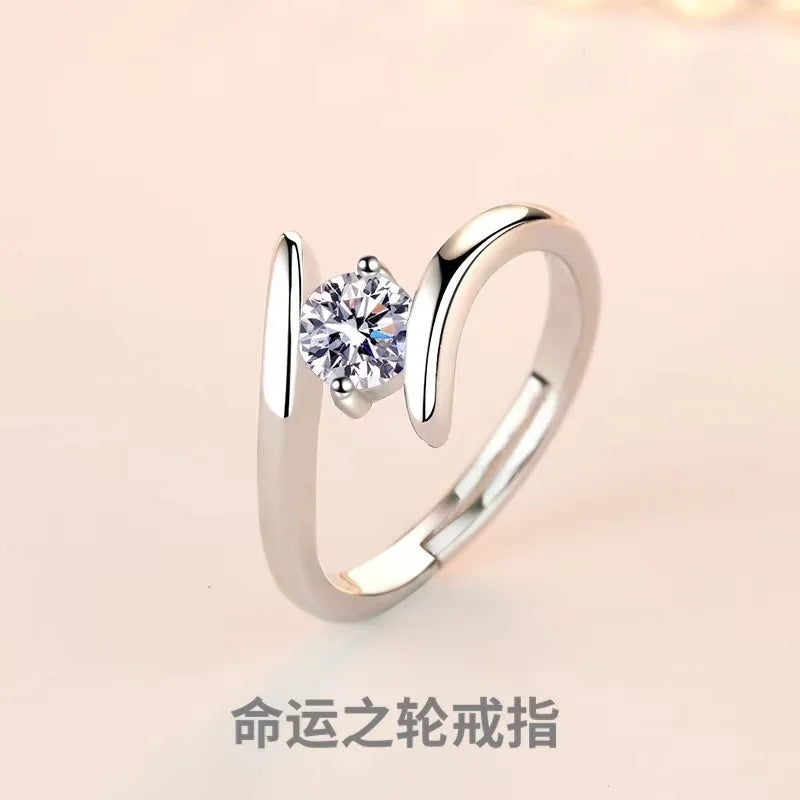 Luxury Geometric Cocktail Ring, High Quality Wedding & Party Fine Jewelry Gift