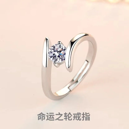 Luxury Geometric Cocktail Ring, High Quality Wedding & Party Fine Jewelry Gift