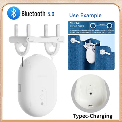 Tuya Smart Curtain Robot Motor with Hooks | Bluetooth / Zigbee Curtain Opener