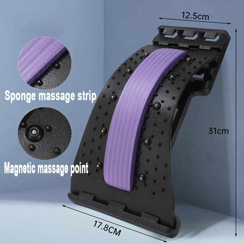 Lumbar Stretcher Device for Lower Back Pain – Yoga Spine Correction & Chiropractic Back Support Pillow