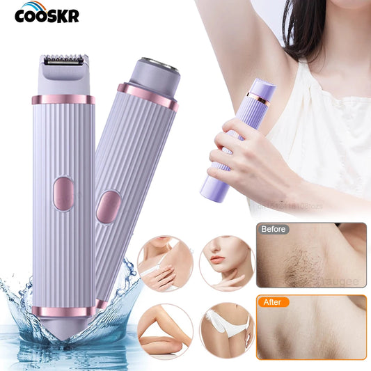 Women’s Electric Bikini Trimmer | Painless Body & Facial Shaver