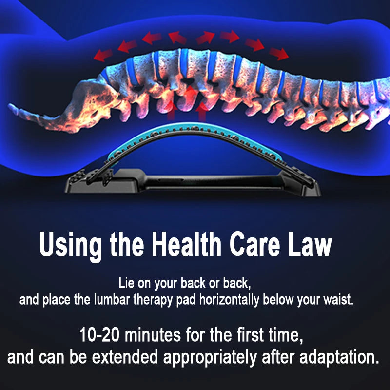 Lumbar Stretcher Device for Lower Back Pain – Yoga Spine Correction & Chiropractic Back Support Pillow