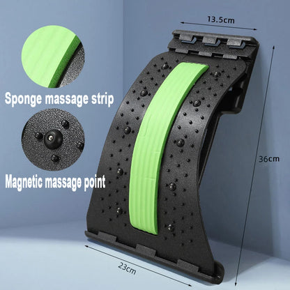 Lumbar Stretcher Device for Lower Back Pain – Yoga Spine Correction & Chiropractic Back Support Pillow