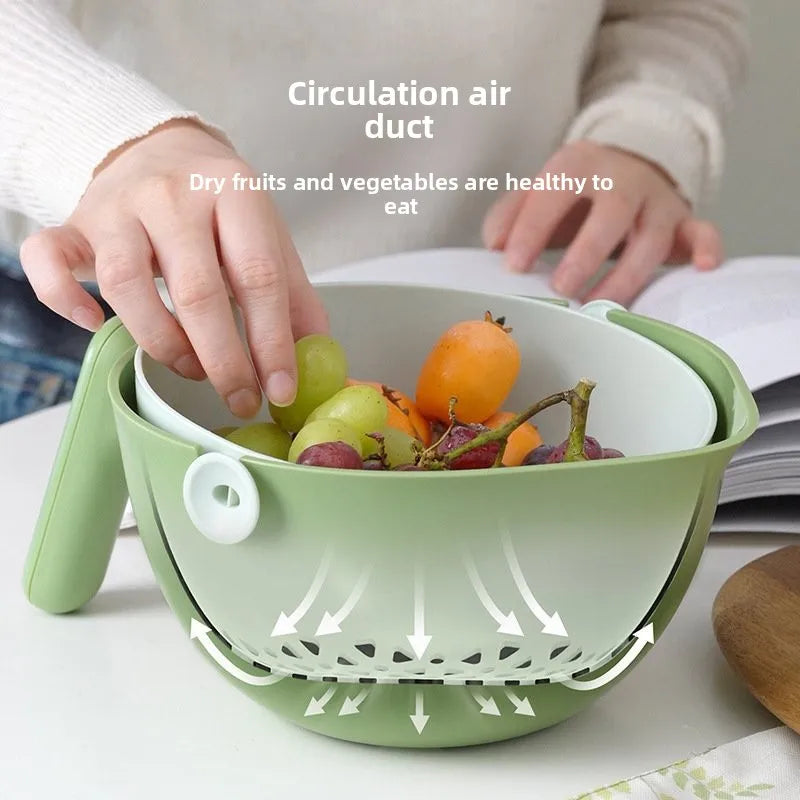 One-Hand Swivel | Detachable | Multi-Purpose Fruit & Vegetable Cleaner