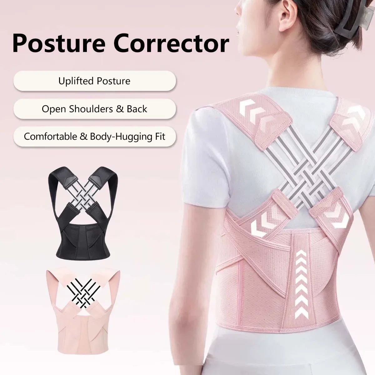 Posture Corrector – Adjustable Back Support Belt for Abdominal Waist Correction & Spine Alignment