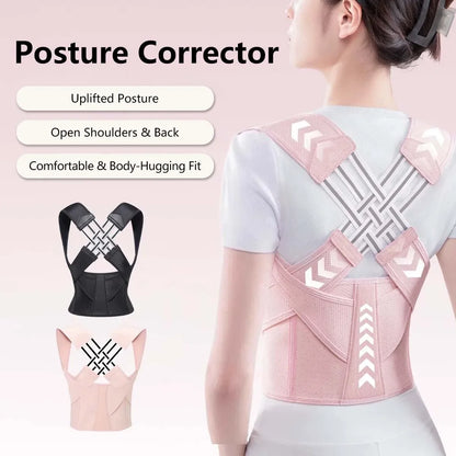 Posture Corrector – Adjustable Back Support Belt for Abdominal Waist Correction & Spine Alignment