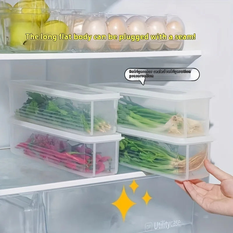 Refrigerator Fresh-Keeping Storage Box | Transparent Airtight Food Preservation Container | Small Sealed Organizer for Fruits & Vegetables
