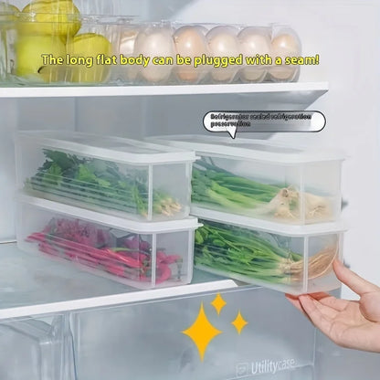 Refrigerator Fresh-Keeping Storage Box | Transparent Airtight Food Preservation Container | Small Sealed Organizer for Fruits & Vegetables