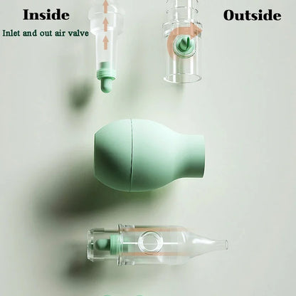 Soft Baby Nasal Aspirator – Anti-Backflow Silicone Nose Sucker, Newborn Safe Air-Pump Nose Cleaner