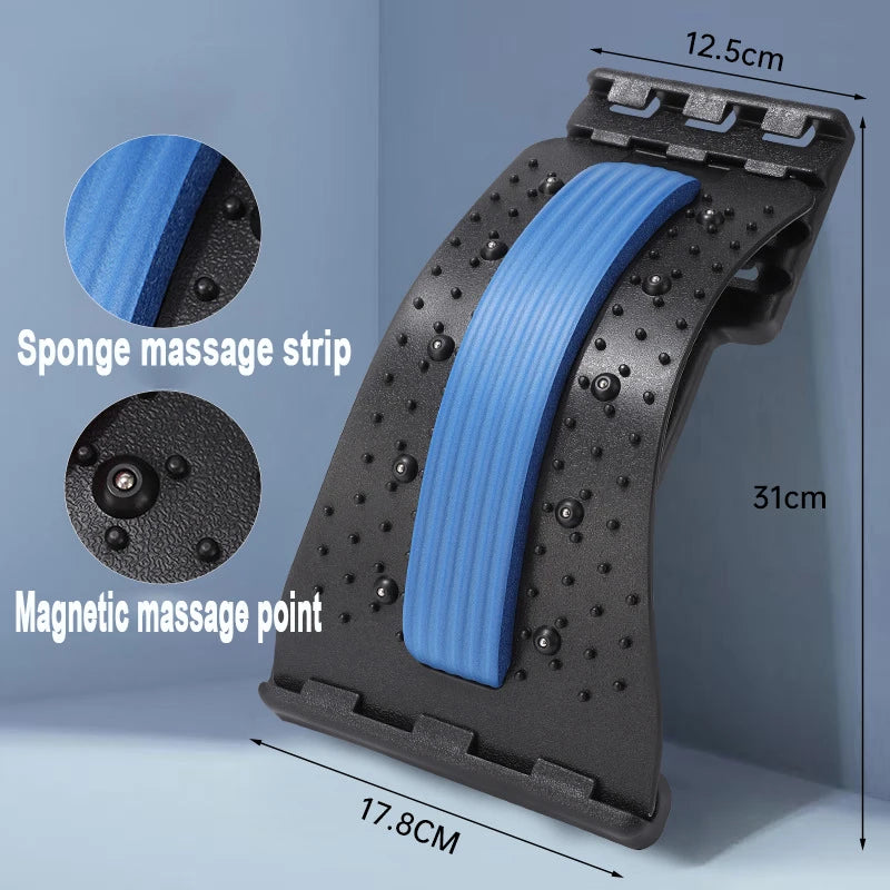 Lumbar Stretcher Device for Lower Back Pain – Yoga Spine Correction & Chiropractic Back Support Pillow