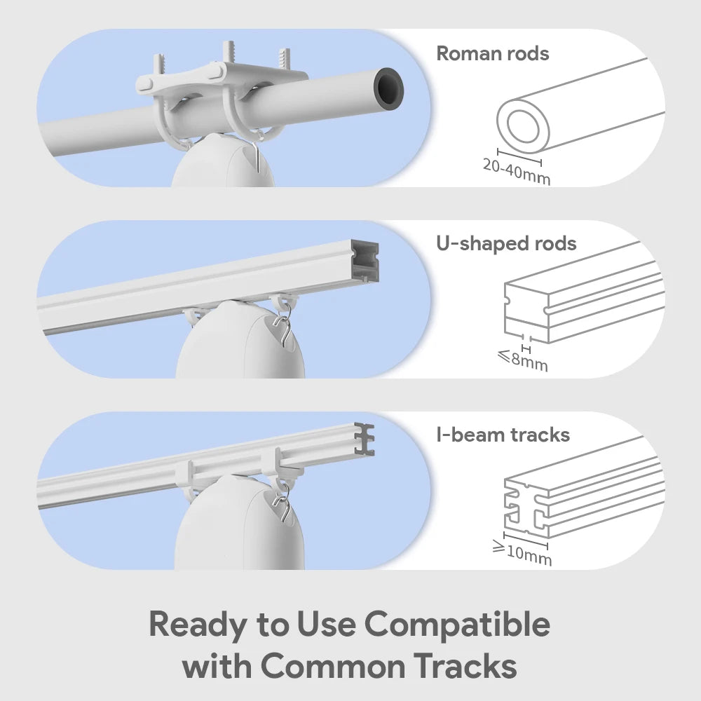 Tuya Smart Curtain Robot Motor with Hooks | Bluetooth / Zigbee Curtain Opener